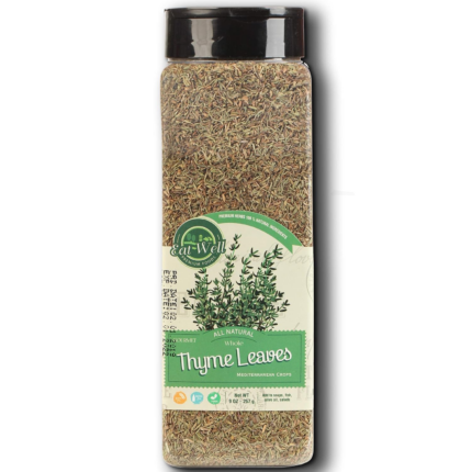 Eat Well Dried Whole Thyme Leaves 9 Oz, Bulk Dried Thyme Spice Seasoning, Dried Thyme Leaf Tea, 100% Natural Fresh Gourmet Spices Seasonings, Pure Spice Ingredients for Cooking, Herbs and Spice Mix